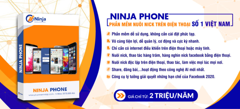 Phần mềm Ninja Phone cung cấp công cụ tạo nick hàng loạt số lượng lớn