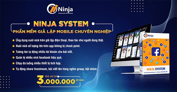 Phần mềm Ninja System cung cấp công cụ tạo nick hàng loạt số lượng lớn