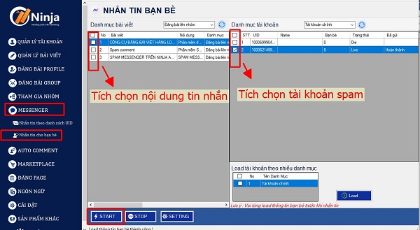 nhắn tin cho bạn bè Cách spam tin nhắn trên messenger facebook