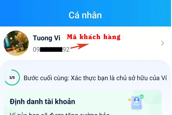 Xem mã khách hàng