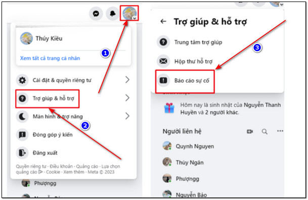 Tìm đến mục Trợ giúp và hỗ trợ